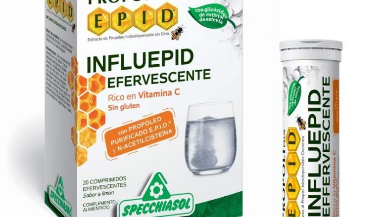 INFLUEPID EFERVESCENTE 20 Comprimidos Influepid Effervescente es un complemento alimenticio con Propóleo E.P.I.D.® y extractos de Rosa Canina rico de vitamina C, un antioxidante natural que contribuye al normal funcionamiento del sistema inmunitario e del normal metabolismo energético. La Garra del Diablo es útil para favorecer la fisiológica funcionalidad articular; además contiene N-acetilcisteina.
