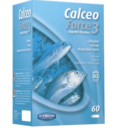 Calceo Force 3 ORTHONAT (Por DOS comprimidos) 2.080 mg  de Extracto enzimático de partes duras (espinas y aletas) de pescado salvaje