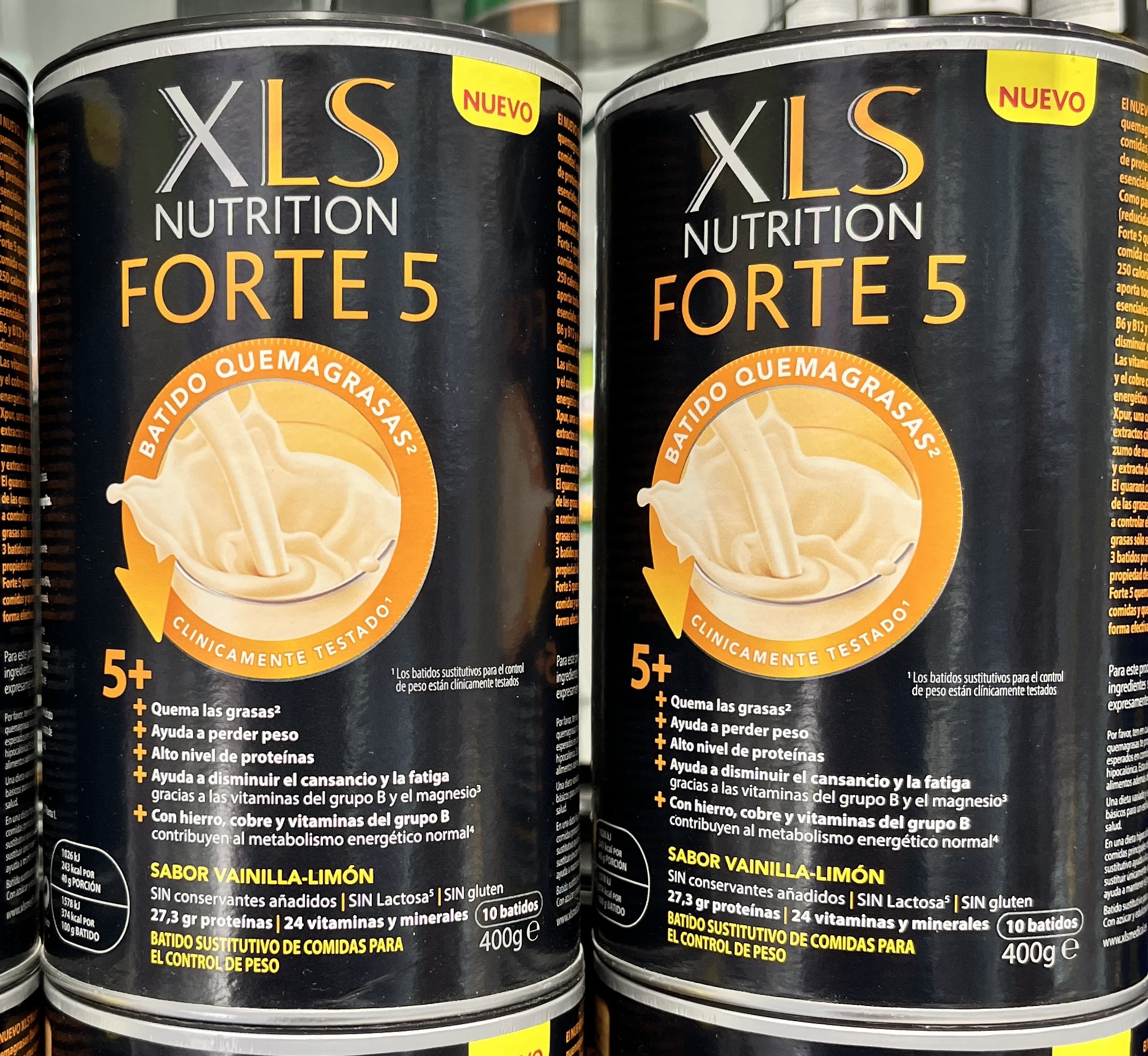 XLS Nutrition Forte 5 Batido Quemagrasas. AYUDA A PERDER PESO 5. QUEMA GRASAS 2. ALTO NIVEL DE PROTEÍNAS. Ayuda a disminuir el cansancio y la fatiga gracias a las vitaminas del grupo B y el magnesio.
