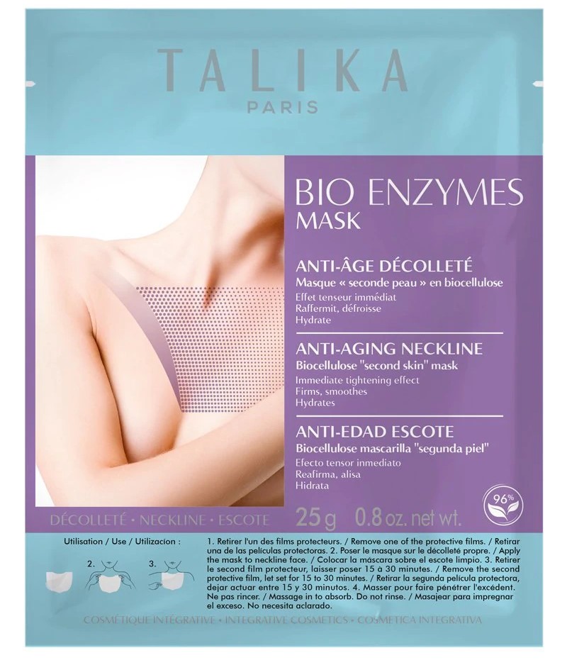 Bio Enzymes Mask Neckline. Escote arrugado, deshidratado, traicionando tu edad. #escote #mascarillas #tratamiento corporal.