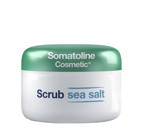SOMATOLINE Exfoliante Scrub Sea Salt​. El exfoliante salino osmótico bifásico con acción regeneradora. Tratamiento exfoliante con el 100 % de principios activos y acción regeneradora