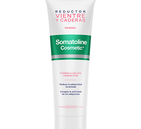 SOMATOLINE Reductor Vientre y Caderas Criogel. Tratamiento específico inspirado en la crioterapia cosmética para reducir la grasa localizada en la zona de la cintura y de las caderas.