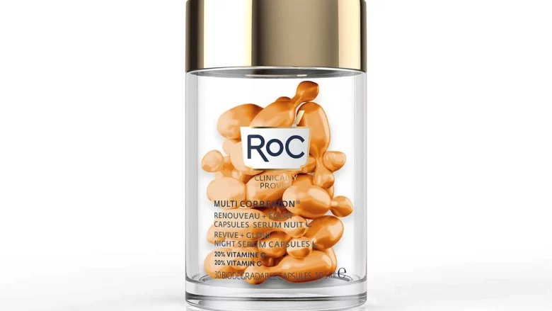 ROC MULTI CORREXION® Revive + Glow Sérum Noche Cápsulas. Este sérum en cápsulas se encarga de revivir tu piel mientras duermes, unificando su tono, mejorando la luminosidad y reduciendo las líneas de expresión con el tiempo.