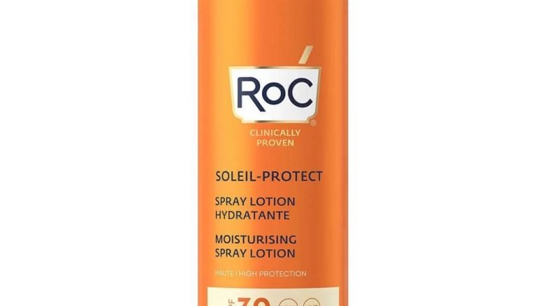 ROC Soleil-Protect Spray Hidratante SPF30. Esta crema asegura una alta protección solar mientras mantiene la hidratación natural de la piel. Tiene una textura aterciopelada y no grasa que no deja residuos blancos.