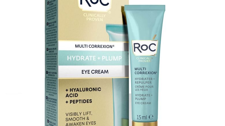ROC Multi Corrección®️ Crema De Ojos Hidratante + Volumen. Experimenta una completa recuperación del contorno de ojos, desafiando a la edad con ROC® Multi Corrección® Hidrata + volumen en crema. Realza visible y suavemente los ojos, despertándolos.
