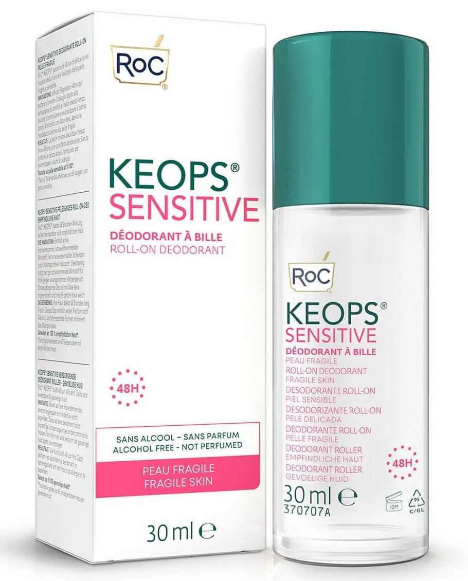 Keops Deodorante Roll-On Piel Sensible. El desodorante Keops proporciona una protección de 48 horas.  Su activo antitranspirante reduce la humedad, el malestar y ayuda a controlar el mal olor