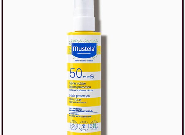 MUSTELA Spray solar alta protección SPF50 con aguacate BIO protege de la radiación UVA y UVB la piel de toda la familia adecuado incluso para pieles atópicas y embarazadas