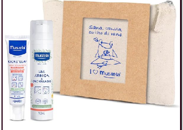 MUSTELA Kit SOS para el cuidado de la piel del bebé incluye el Gel de Árnica y caléndula BIO para aliviar la piel de golpes y moratones gracias a su efecto y la crema reparadora Cicastela