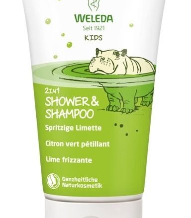 WELEDA Champú y Gel 2 en 1 Kids Lima Chispeante. Diversión refrescante y alegre en la ducha para los pequeños de la casa.