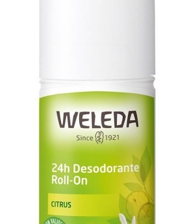 WELEDA Desodorante Roll-On 24 h de Citrus. 24 h de protección eficaz y frescor natural. 100 % natural sin sales de aluminio.