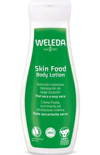 WELEDA Skin Food Leche Corporal. Nutrición Intensiva Textura Ligera. Leche corporal nutritiva de textura ligera y rápida absorción. Hidrata, nutre y repara la piel seca.