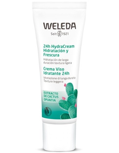 WELEDA 24 h Hydra Cream Hidratación y Frescura. Hidratación de larga duración. De rápida absorción. Piel normal a seca. Crema hidratante de rápida absorción. Despierta el resplandor natural de la piel durante todo el día.