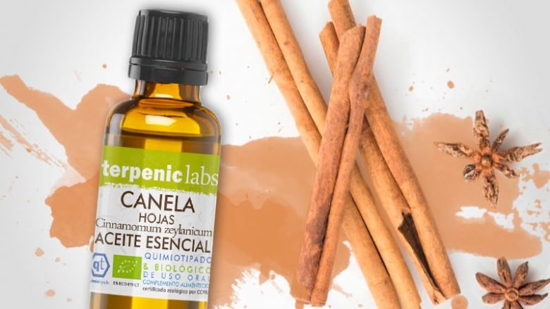 Aceite Esencial Canela Hojas Bio. El aceite esencial de Canela Hojas BIO (Cinnamomum zeylanicum) ya era mencionado en el Viejo Testamento o el Talmud Babilónico. La canela es una de las especias más antiguas conocidas por la humanidad. Los herboristas chinos ya la usaban en el 2700 a. C., para paliar la fiebre, la diarrea y los problemas menstruales. Es un árbol perteneciente a la familia de las Lauráceas, procedente de Sri Lanka. Se trata de un árbol de unos 10 a 15 metros de altura, de hoja perenne, adoptando forma de arbusto siempre verde. Su corteza es marrón grisácea. Su tallo es de consistencia leñosa y las hojas son ovaladas y de color verde brillante por la cara superior, con cinco nervios rojizos. Sus flores son hermafroditas de color blanco o amarillo verdoso y recubiertas de pelos. Se agrupan en panículas que nacen en la axila de la hoja. El fruto es una baya larga elipsoidal con una única semilla en su interior. Es apto para las tres vías de administración: oral, tópica e inhalatoria. Destilación: Hojas Origen: Madagascar Quimiotipo: Eugenol Propiedades: Antiséptico, Inmunoestimulante, Antifúngico, Repelente de insectos y Rubefaciente. Indicaciones: Infecciones gastrointestinales, Infecciones respiratorias, Infecciones de las vías urinarias, Astenia sexual, Depresión y Acné. Precauciones: No utilizar tópicamente ni ingerir durante el embarazo, lactancia, ni en niños menores de 6 años. Activo dermocáustico, emplear siempre diluido como mínimo al 20 % y en períodos cortos de aplicación.  