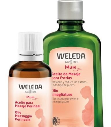 WELEDA Pack embarazo. Cuida la piel durante el embarazo y la prepara para el parto. Dos tratamientos a base de aceite de almendra para cuidar, proteger y preparar la piel durante los meses de embarazo y el parto.