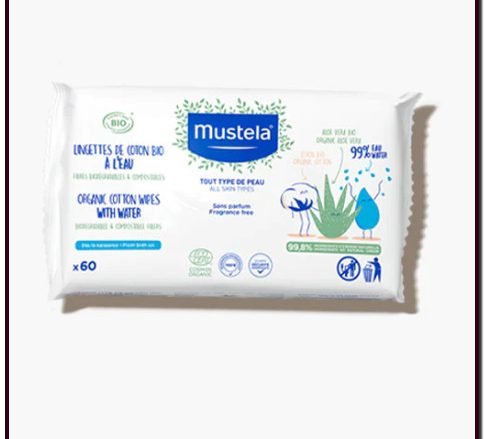 MUSTELA Toallitas al Agua de Algodón BIO. Toallitas ultrasuave de algodón BIO para la cara, las manos, el culito y el cuerpo del bebé desde el nacimiento.
