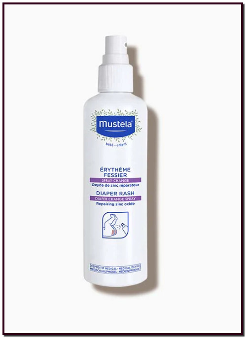 MUSTELA Spray Cambio de pañal con Óxido de Zinc es un producto indicado en caso de dermatitis del pañal leve a moderada, desde el nacimiento. El spray higiénico, enriquecido con extractos de Caléndula y Camomila BIO