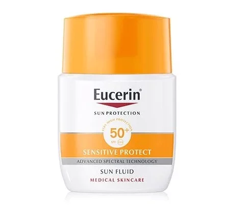Sun Fluid Sensitive Protect FPS 50+. Protección solar facial muy alta. Advanced Spectral Technology: protección frente a rayos UVA y UVB, y protección contra la luz HEVL
