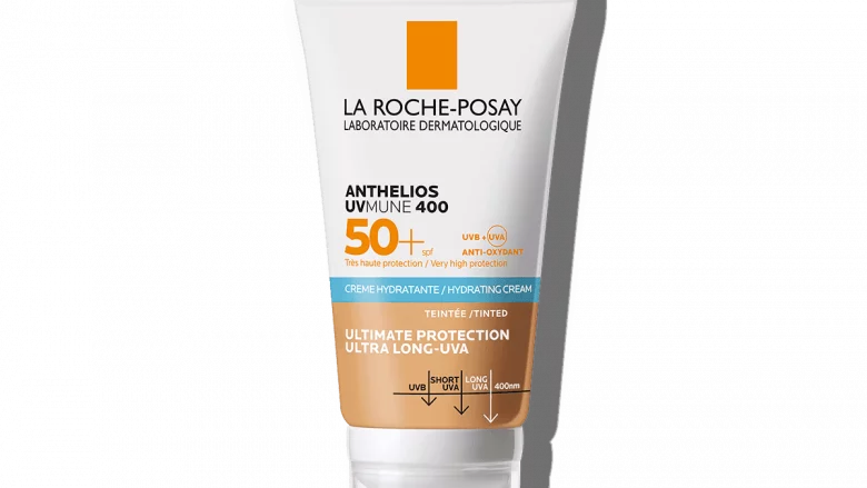 LA ROCHE POSAY PIEL SECA Y SENSIBLE MUY ALTA PROTECCIÓN SOLAR. ULTRA RESISTENTE. ACABADO NATURAL Anthelios UVMUNE 400 Crema Hidratante SPF50+ con color