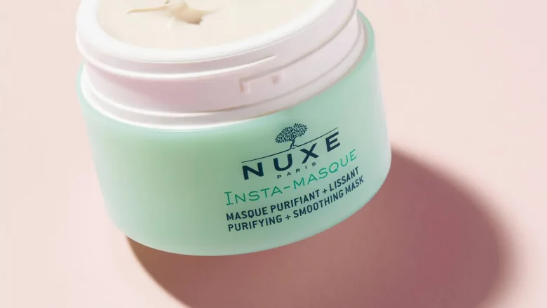 NUXE Mascarilla Purificante y Alisante, Insta-Masque 50 ml. Mascarilla exfoliante con micropartículas - exfolia con suavidad y unifica la tez. Todos los tipos de piel, incluso las sensibles. 98,3 % de ingredientes de origen natural
