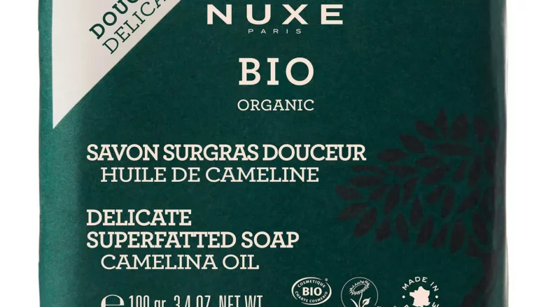 NUXE  Jabón Dermatológico Suavidad, NUXE BIO 100 gr. Limpia eficazmente y con suavidad. Rostro y Cuerpo. 99 % de ingredientes de origen natural. 73 % de ingredientes procedentes de la agricultura ecológica