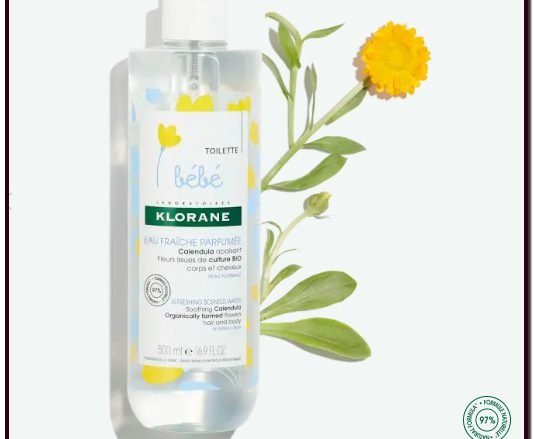 KLORANE CALÉNDULA | BÉBÉ Agua perfumada refrescante a la Caléndula. Refresca - Perfumado - Suaviza. El Agua refrescante a la caléndula calmante deja una ligera fragancia, refresca suavemente y facilita el peinado. Fórmula natural. Caléndula orgánica. Bruma ligeramente perfumada. Refresca, desenreda, relaja.