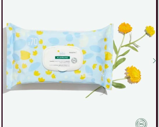 KLORANE Toallitas corporales suaves. Hidrata - Limpia - Calma. Con caléndula calmante, las toallitas limpiadoras de fibras naturales y biodegradables* purifican, hidratan y protegen la piel en un solo paso. Toallitas fabricadas con fibras naturales. 100 % biodegradables. Limpian, hidratan, alivian.
