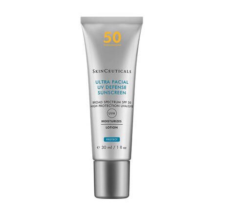 SKINCEUTICALS Ultra Facial UV Defense SPF 50 es un foto protector hidratante de amplio espectro frente a la radiación UVA/UVB