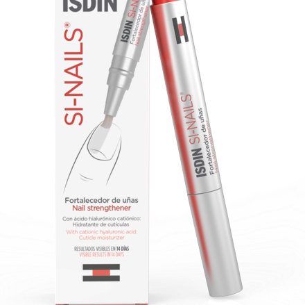 ISDIN SI-NAILS Uñas fuertes en 14 días. Mejora la dureza y flexibilidad de las uñas. Es un fortalecedor de uñas de absorción rápida y acabado invisible que gracias a su combinación de ingredientes promueve uñas sanas y fuertes.