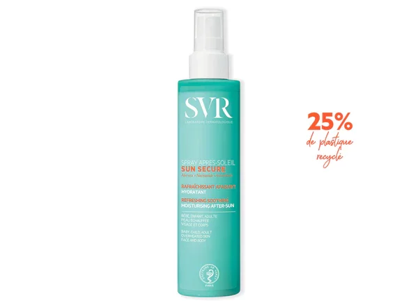 SVR SUN SECURE Spray Après-Soleil Spray après-soleil rafraîchissant, apaisant, hydratant. 200 ml — Spray après-soleil rafraîchissant, apaisant, hydratant.