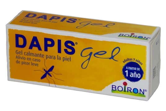 BOIRON DAPIS GEL Alivio de la piel en caso de picor leve. Dapis Gel es un gel calmante para la piel. Alivio en caso de picor leve. Calma en 5 minutos (*).