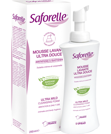 SAFORELLE ESPUMA LIMPIADORA (COSMÉTICO) Higiene íntima activa Boiron. Se ha formulado especialmente para la limpieza íntima y corporal de las pieles irritadas y frágiles.