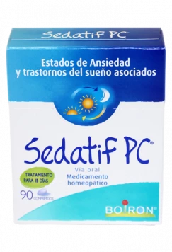 BOIRON SEDATIF PC es un medicamento homeopático utilizado tradicionalmente para aliviar los trastornos emocionales y de ansiedad que pueden venir acompañados de posibles trastornos del sueño.