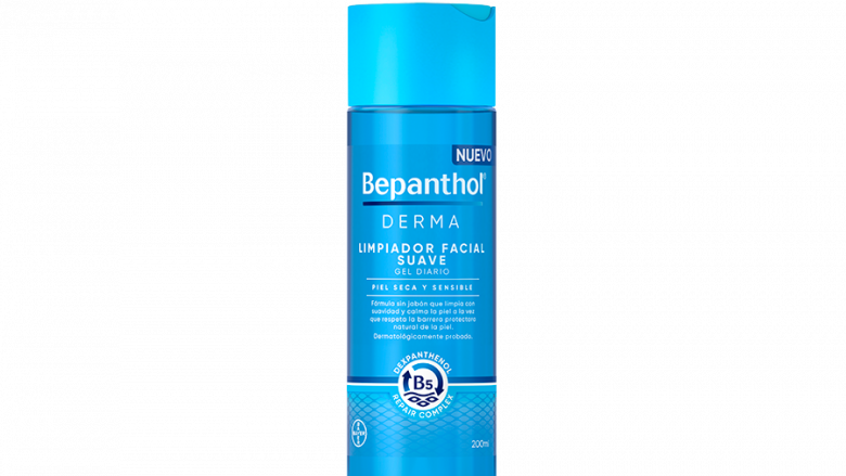 Bepanthol® Derma Limpiador Facial Suave Gel Diario es un gel que con su fórmula sin jabón es perfecta para limpiar suavemente la piel seca y eliminar sus impurezas manteniendo su barrera protectora natural. 