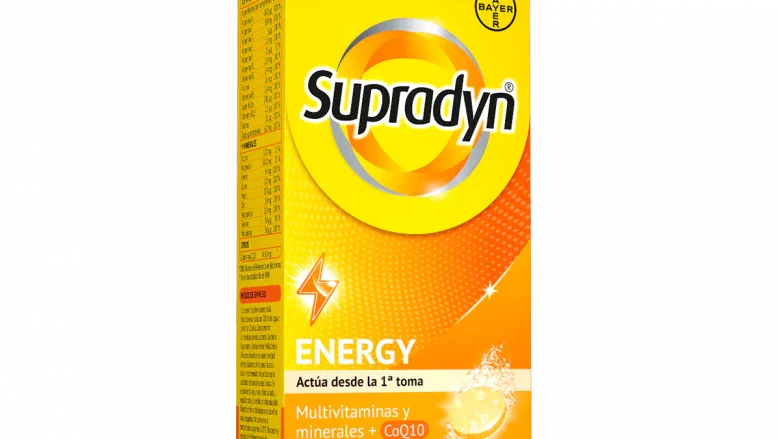 Supradyn® Energy Efervescente es un multivitamínico con minerales que complementando tu dieta habitual, ayuda a activar y mantener tu energía y vitalidad durante todo el día. Contiene Coenzima Q10
