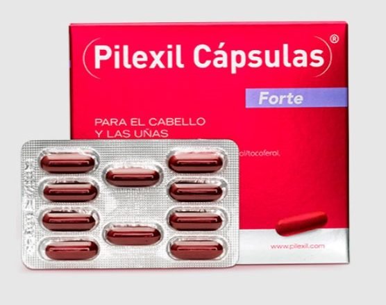 Pilexil Cápsulas Forte incluye dos complementos alimenticios con vitaminas y minerales que nutren el cabello tanto en hombres como en mujeres