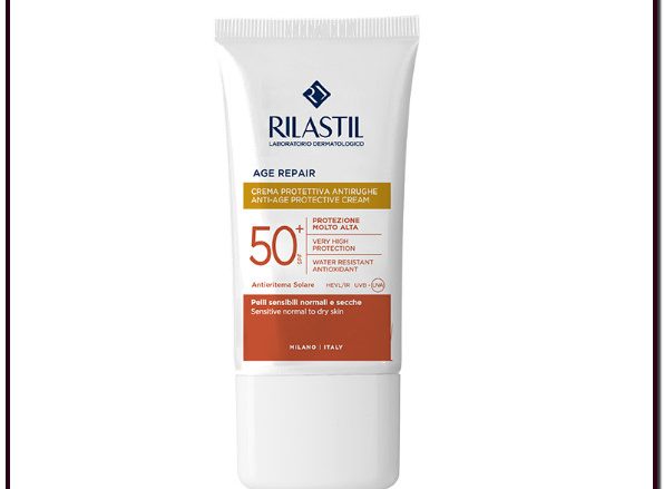 RILASTIL SUN SYSTEM AGE REPAIR. Fotoprotector anti-envejecimiento que hidrata y reafirma la piel. 40ml. ANTI-GLICACIÓN. CON PRO-DNA COMPLEX® RESISTENTE AL AGUA