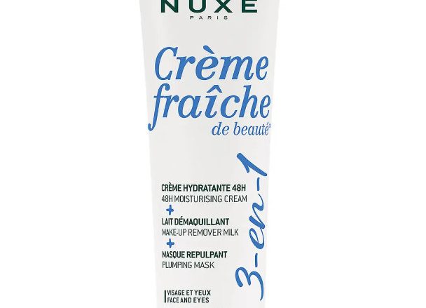 NUXE Crème fraîche de beauté® 3-en-1, Crema Hidratante 48h, Leche Desmaquillante, Mascarilla Repulpante