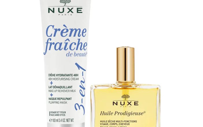 NUXE Rutina todo-en-uno Productos esenciales de hidratación multiusos La rutina todo-en-uno contiene: - 1 Crème fraîche de beauté® 3-en-1, Crema Hidratante 48h, Leche Desmaquillante, Mascarilla Repulpante 100ml - 1 Huile Prodigieuse® 50 ml Entrega y Devoluciones Rutina todo-en-uno Productos esenciales de hidratación multiusos