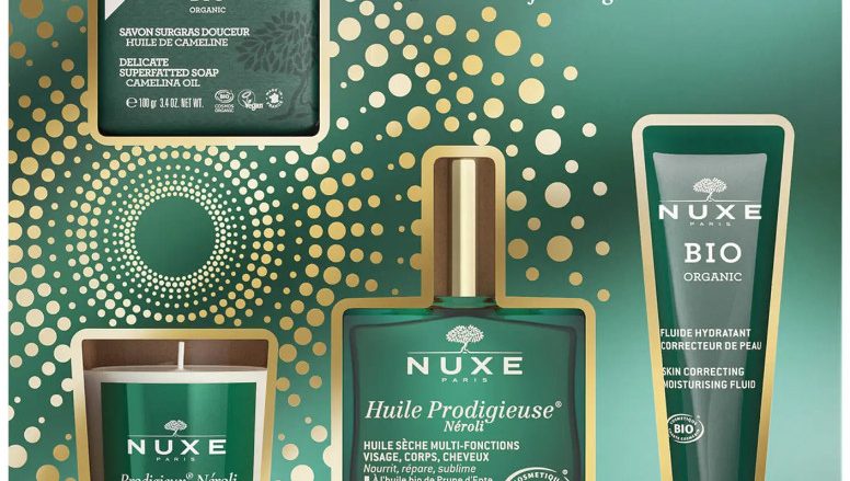 NUXE Coffret los Tratamientos con Certificación Bio Coffret Tratamiento Bio con fragancia de Nerolí - El paréntesis calmante y envolvente Conecta con tus sentidos con estos tratamientos con certificación bio que desprenden notas calmantes y envolventes de Nerolí gracias a este Coffret Tratamientos con certificación Bio que contiene: - Huile Prodigieuse® Néroli 100 ml - Fluido hidratante corrector de piel Nuxe BIO® 50 ml - Jabón dermatológico suavidad Nuxe BIO® 100 gr - Vela Prodigieux® Néroli 70 g Tratamientos formulados y fabricados en Francia. Coffret fabricado en Francia, 100 % cartón, 0 % plástico y reciclable. Vela fabricada en Francia. Disfruta del sonido de la felicidad con tu playlist by Nuxe