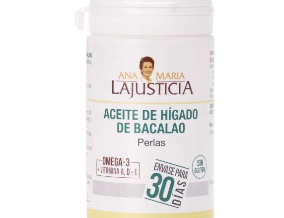 ANA MARIA LAJUSTICIA  Aceite de hígado de bacalao 90 perlas.