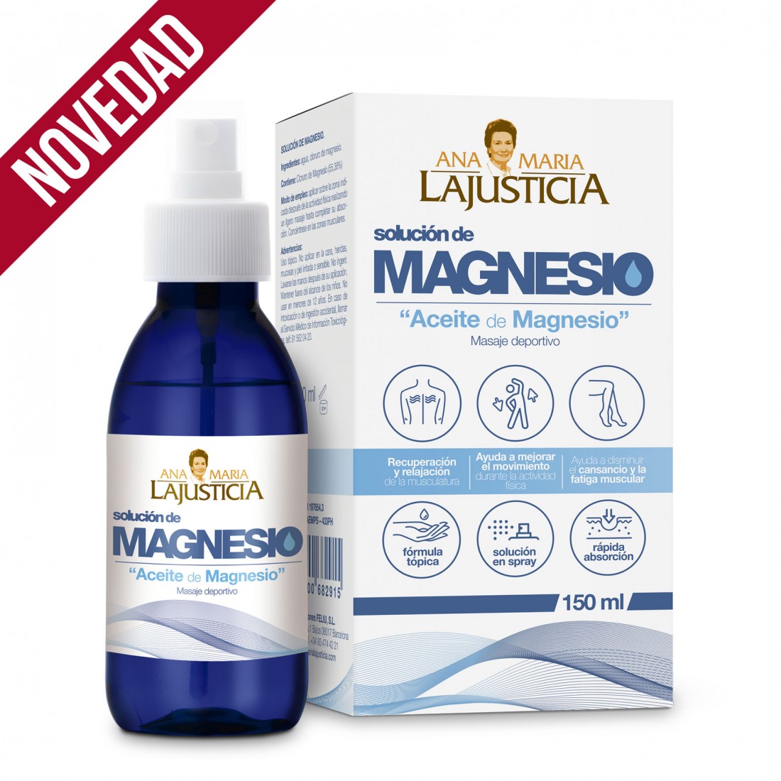 ANA MARIA LAJUSTICIA Aceite de Magnesio 150 ml (líquido)