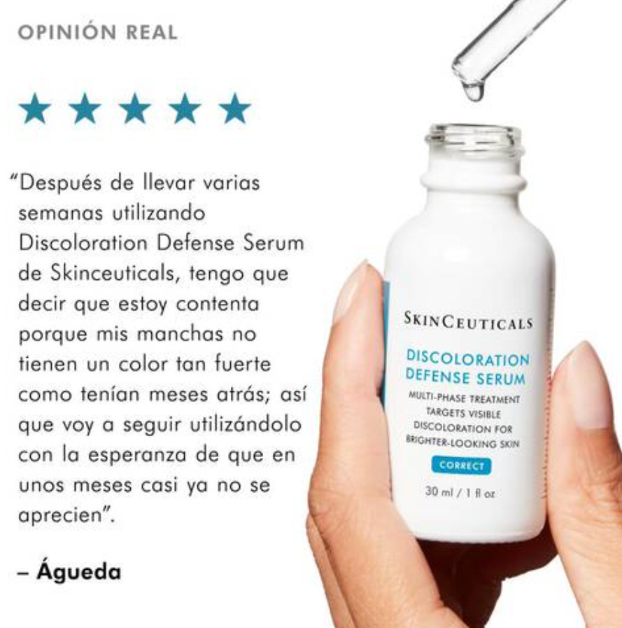 DISCOLORATION DEFENSE SERUM Sérum para tratar la hiperpigmentación oscura de la piel.