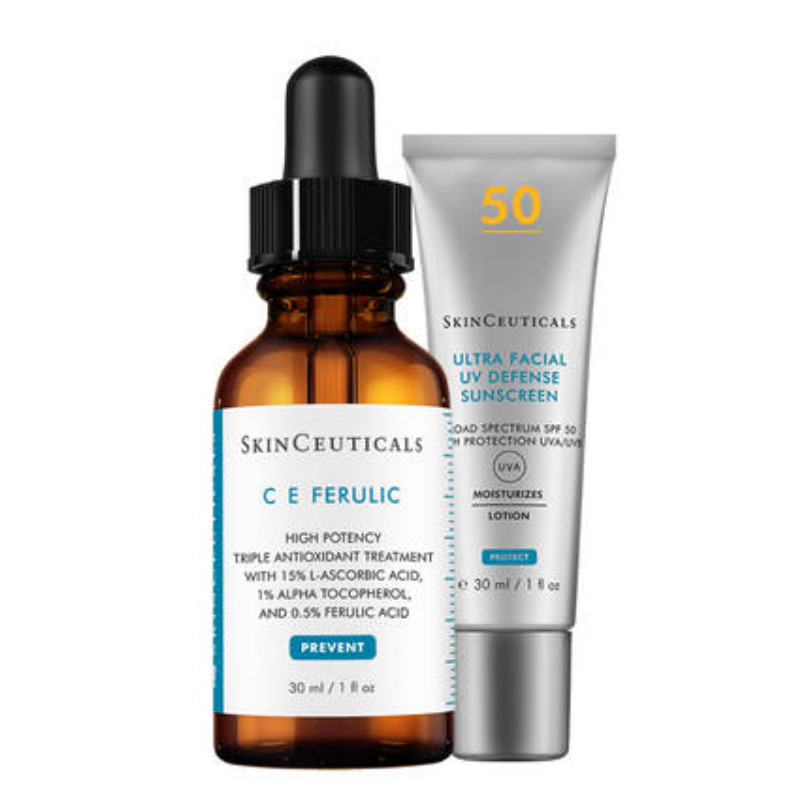 RUTINA ANTIEDAD Y PROTECCIÓN HIDRATANTE CE FERULIC + ULTRA FACIAL UV DEFENSE
