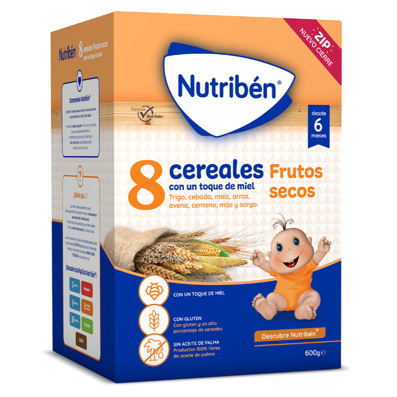 Nutribén® 8 Cereales con un toque de miel Frutos secos