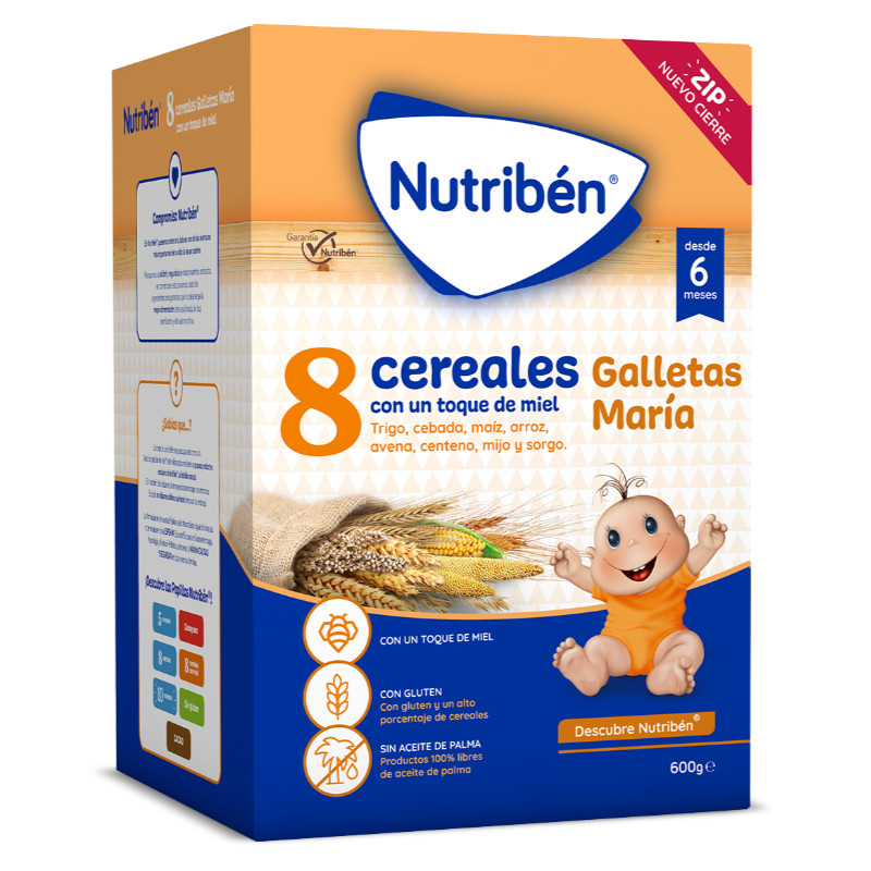 Nutribén® 8 Cereales con un toque de miel Galletas María