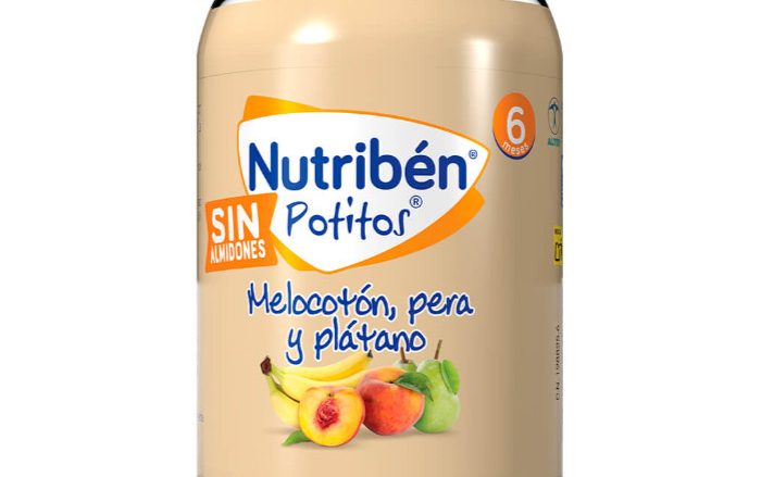 Potito Melocotón, pera y plátano Sin Almidones