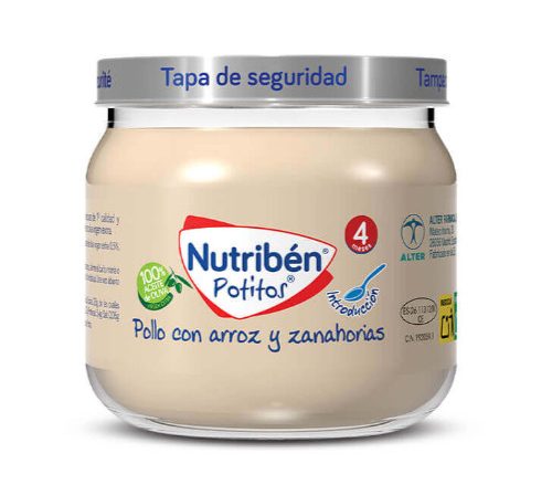 Potito Pollo con arroz y zanahorias