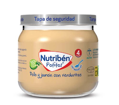 Potito Pollo y jamón con verduritas