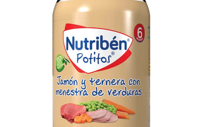 Potito Jamón y ternera con menestra de verduras