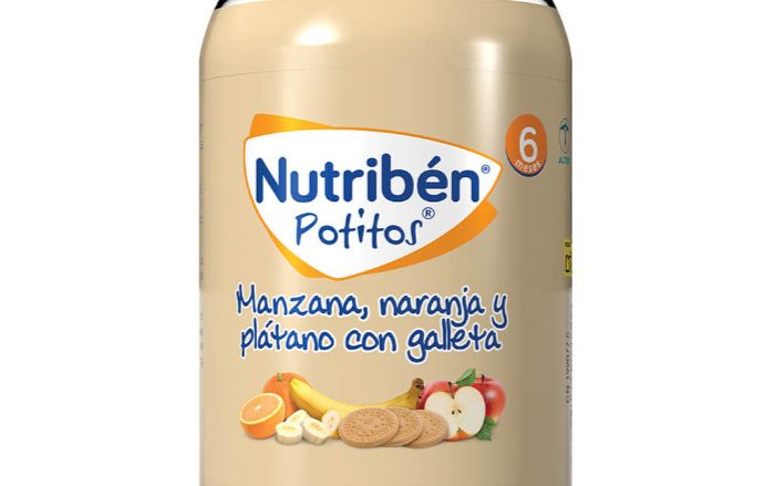 Potito Manzana, naranja y plátano con galleta
